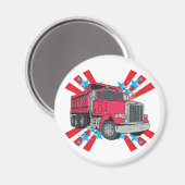 Dump Truck Stars Magnet (Vorderseite/Rückseite)