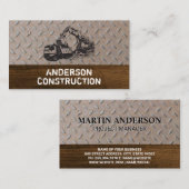 Dump Truck und Baggerstahl Visitenkarte (Vorne/Hinten)