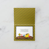 Dump Truck und Digger Geburtstag Vielen Dank Dankeskarte (Innenseite)