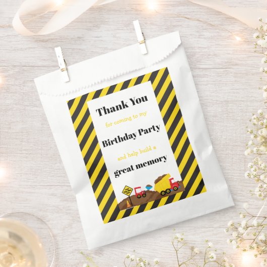 Dump Truck und Digger Geschenktütchen (Ausgeschnitten)