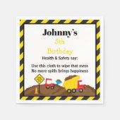 Dump Truck und Digger Serviette (Vorderseite)