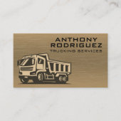 Dump Truck Vehicle | Metallgewebe Visitenkarte (Vorderseite)