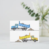 Dump Truck-Vektor Postkarte (Stehend Vorderseite)