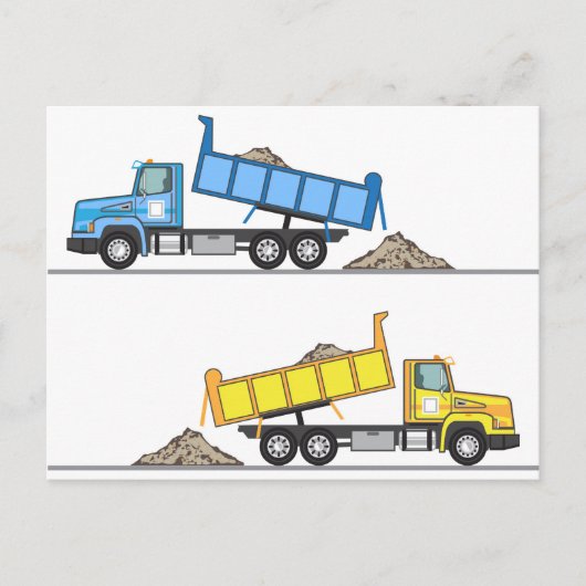 Dump Truck-Vektor Postkarte (Vorderseite)
