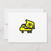 Dump Truck Vielen Dank Hinweis Mitteilungskarte (Rückseite)