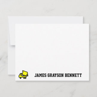 Dump Truck Vielen Dank Hinweis Mitteilungskarte