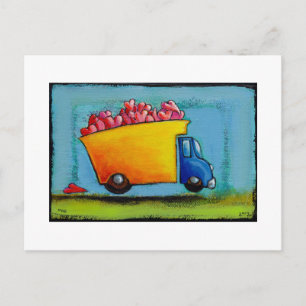 Dump Truck von Liebe einzigartig lustig whimsisika Postkarte