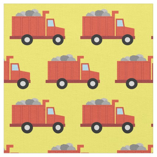 Dump Trucks Niedlich Boys Kids Stoff (Nahaufnahme)