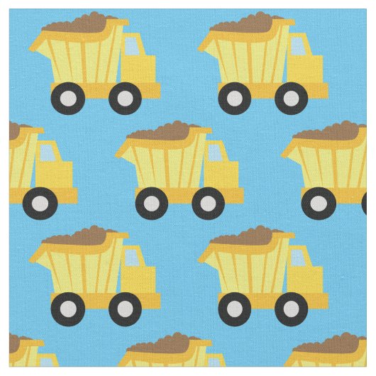 Dump Trucks Niedlich Boys Kids Stoff (Nahaufnahme)