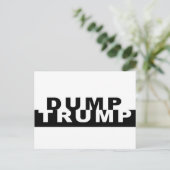 Dump Trump B&W Postkarte (Stehend Vorderseite)