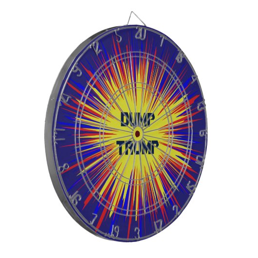 Dump Trump Dartboard Dartscheibe (Vorderseite Links)