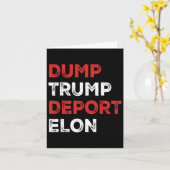Dump Trump Deport Elon Karte (Gelbe Blume)