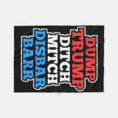 Dump Trump Ditch Mitch Disr Cool Resist Protest Fleecedecke (Vorderseite (Horizontal))