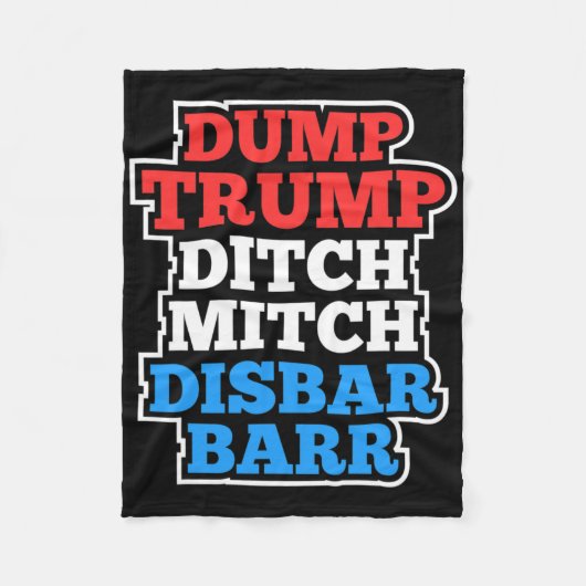 Dump Trump Ditch Mitch Disr Cool Resist Protest Fleecedecke (Vorderseite)