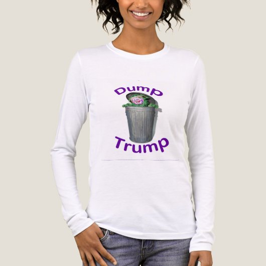 Dump Trump long sleeve t Tri-Blend Shirt (Vorderseite)