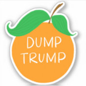 Dump Trump Orange - Vinyl Decal Sticker mit maßges (Vorderseite)