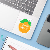 Dump Trump Orange - Vinyl Decal Sticker mit maßges (Laptop mit iPhone)