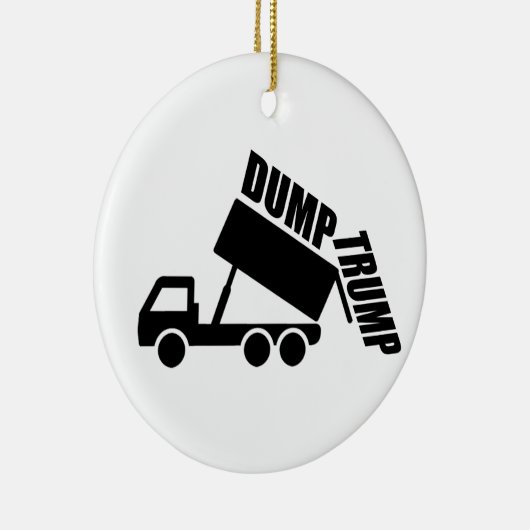 Dump Trump truck Keramik Ornament (Rechts)