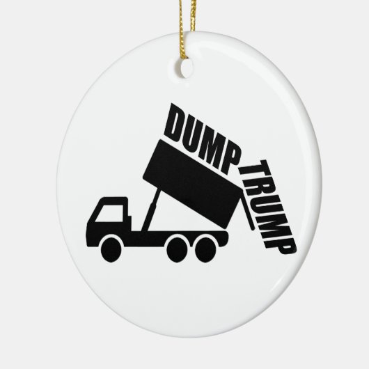 Dump Trump truck Keramik Ornament (Links)