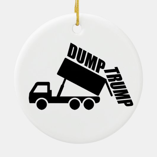 Dump Trump truck Keramik Ornament (Hinten)