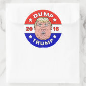 Dump-Trumpf, Anti-Donald Trumpf-Aufkleber 2016 Runder Aufkleber (Tasche)