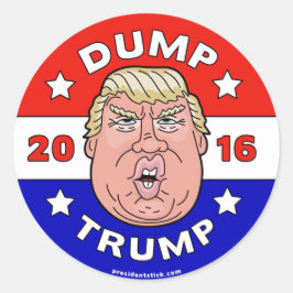 Dump-Trumpf, Anti-Donald Trumpf-Aufkleber 2016 Runder Aufkleber