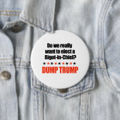 Dump-Trumpf - Frömmler-in-Leiter Button (Beispiel)