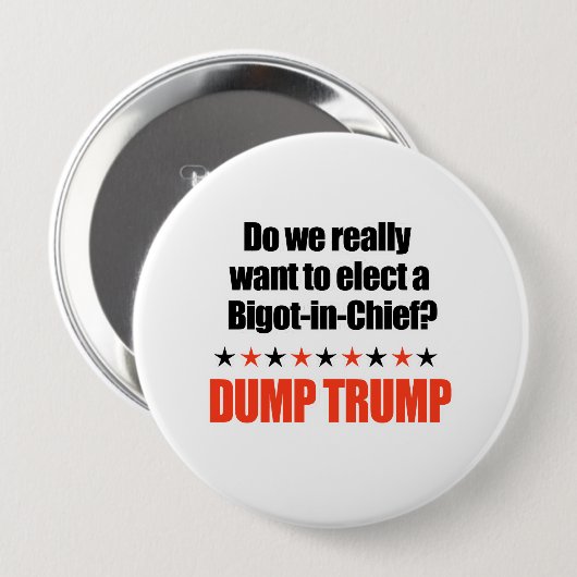 Dump-Trumpf - Frömmler-in-Leiter Button (Vorne & Hinten)