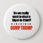 Dump-Trumpf - Frömmler-in-Leiter Button (Vorderseite)