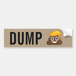 Dump-Trumpf kacken Emoji Autoaufkleber