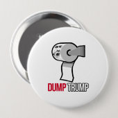 Dump-Trumpf mit Toilettenpapier - Anti-Trumpf - Button (Vorne & Hinten)