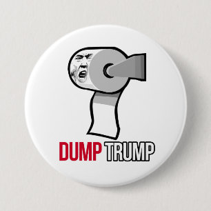 Dump-Trumpf mit Toilettenpapier - Anti-Trumpf - Button