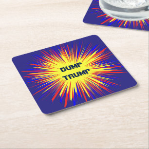 Dump-Trumpf-quadratisches Papier-Untersetzer Rechteckiger Pappuntersetzer