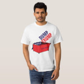 Dump-Trumpf-roter, weißer u. blauer Müllcontainer T-Shirt (Vorne ganz)