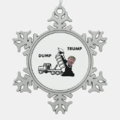 Dump-Trumpf Schneeflocken Zinn-Ornament (Vorderseite)