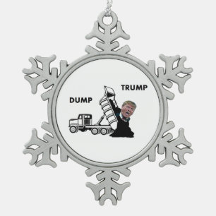 Dump-Trumpf Schneeflocken Zinn-Ornament