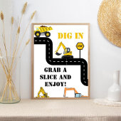 Dump your Gift Hier Bauen Dump Truck Party Poster