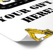 Dump your Gift Hier Bauen Dump Truck Party Poster (Ecke)