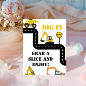Dump your Gift Hier Bauen Dump Truck Party Sockelschild