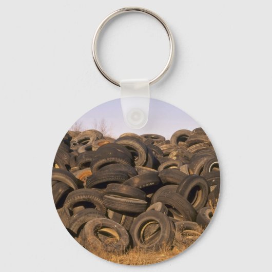 Dumped old tyres schlüsselanhänger (Vorderseite)