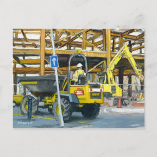 Dumper Truck, Cardiff, Wales, UK Postkarte