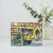 Dumper Truck, Cardiff, Wales, UK Postkarte (Stehend Vorderseite)