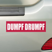 DUMPF DRUMPF (weiß auf Rot) Autoaufkleber (Auf Auto)