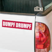 DUMPF DRUMPF (weiß auf Rot) Autoaufkleber (Auf Lkw)