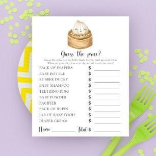 Dumpling Baby Dusche Rate den Preis? Spiel
