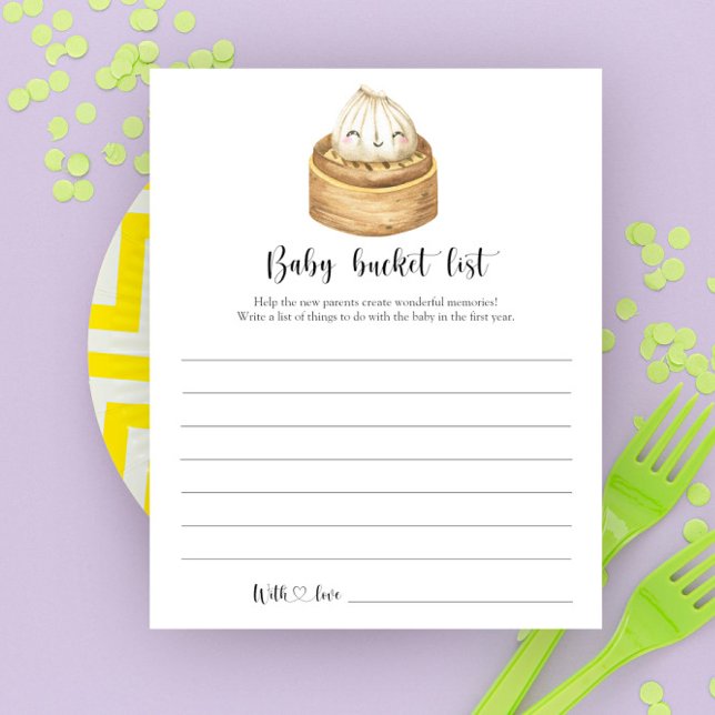 Dumpling-Baby-Party Baby-Eimer-Liste (Von Creator hochgeladen)
