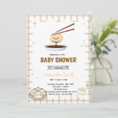Dumpling-Baby-Party-Einladung Einladung (Stehend Vorderseite)