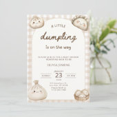 Dumpling Baby Shower Invitation Little Dumpling Einladung (Stehend Vorderseite)