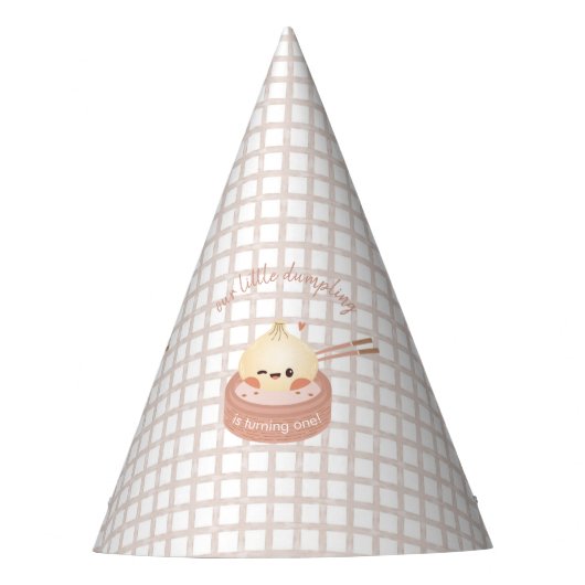 Dumpling Birthday Hat, Dim Sum Birthday Partyhütchen (Vorderseite)
