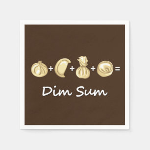 Dumpling + Dumpling + Dumpling Equals Dim Sum Serviette